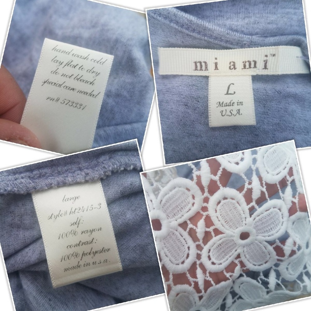 MIAMI GRAY AND WHITE TANK TOP SIZE L - Picture 3 of 8